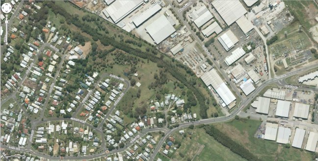 aerial image for an area in Brisbane